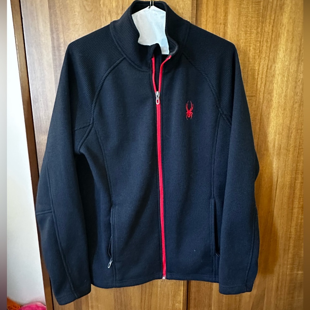 Spyder black and red full zip